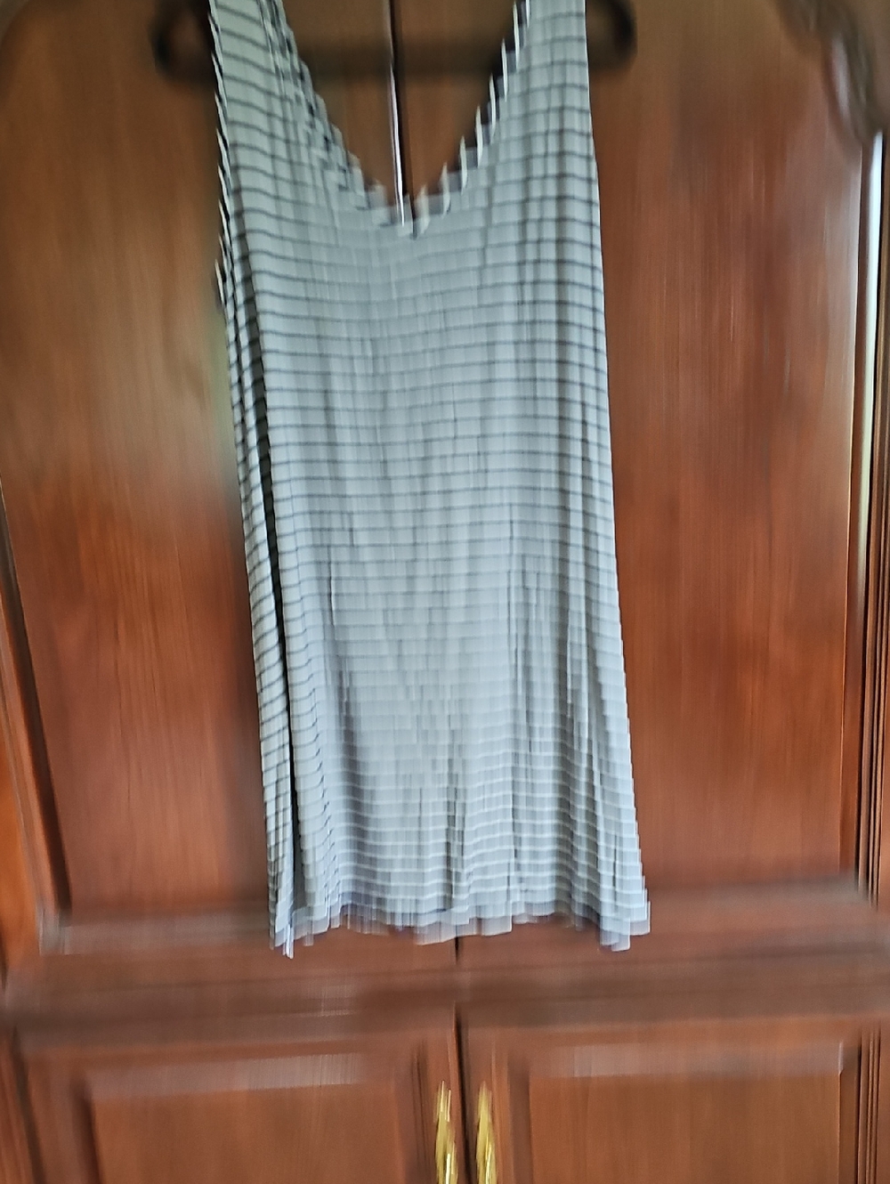 Sleeveless Light Gray Pleated A-Line Dress
